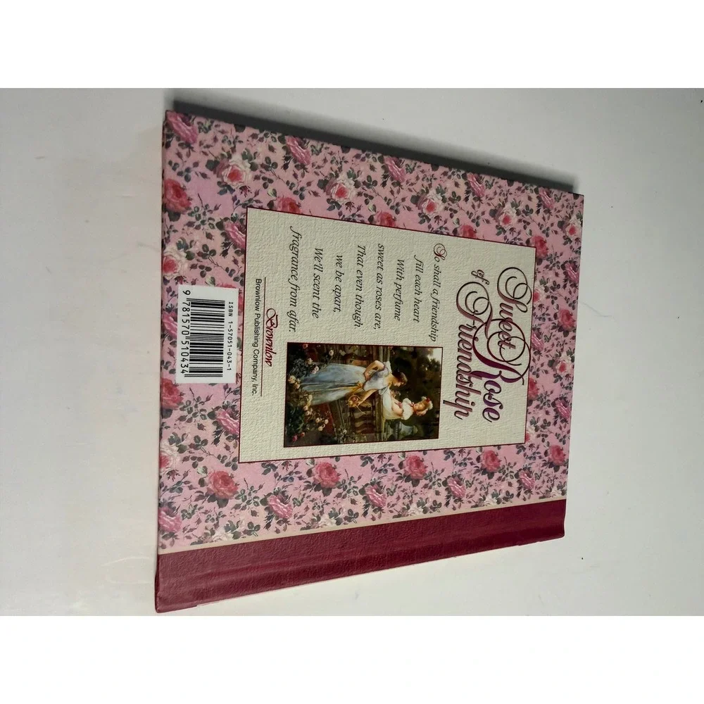 Sweet Rose of‎ Friendship Keepsake Journal Gift Book Floral Design- pre owned